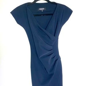 Chiara Boni La Petite Robe Bodycon Short Sleeve Dress Navy Blue